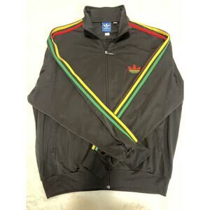 Y2K Adidas Originals Firebird Rasta 2010 Track Top / Jacket Size: 2XL Marley